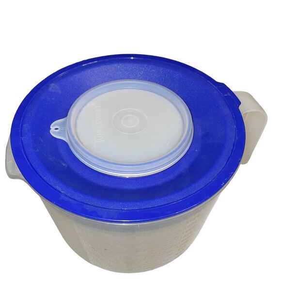 Tupperware Mix n Store Mixing Measuring 8 Cup Bowl 1629E 1628D 733 Blue Sheer - Picture 5 of 12